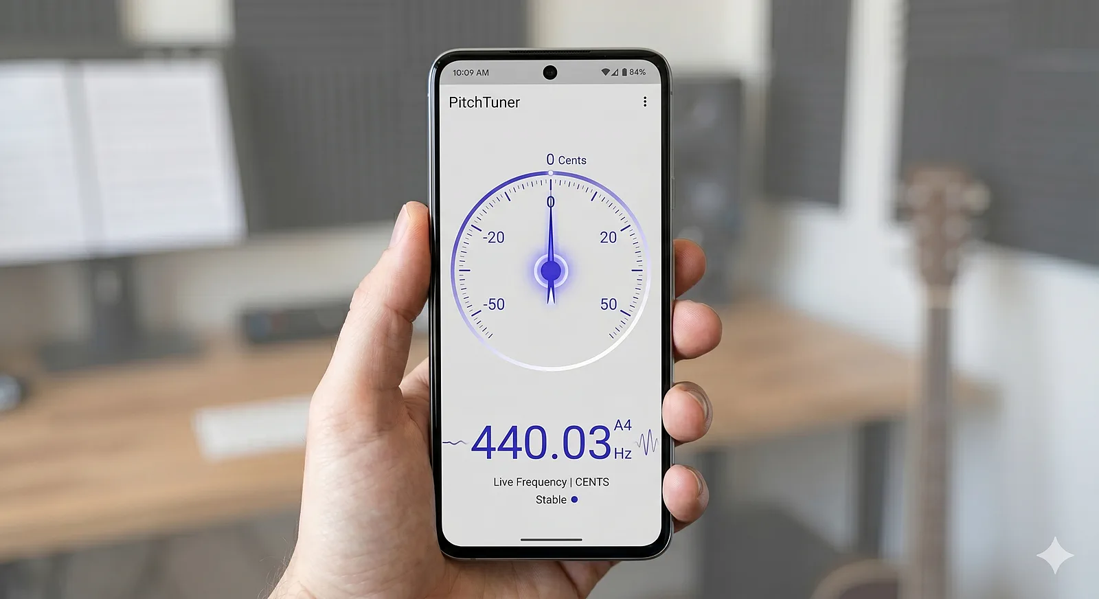 Smartphone pitch-tuner app concept