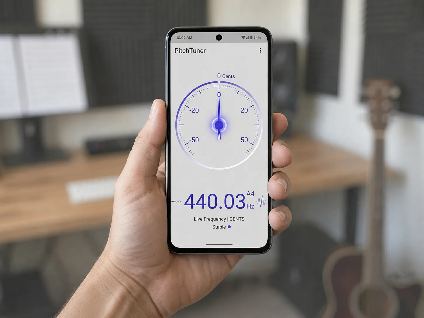 Smartphone pitch-tuner app concept