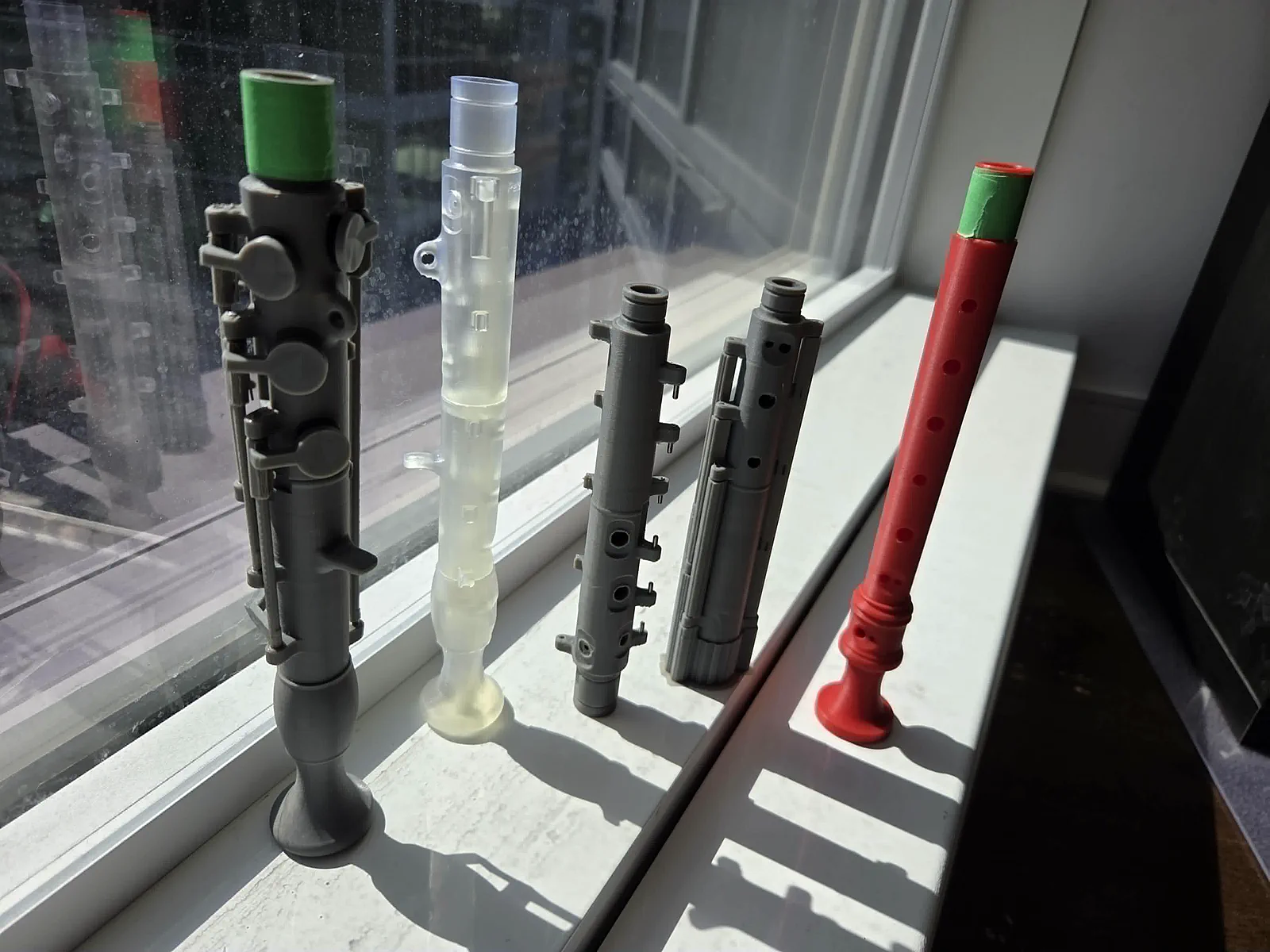 Recorders printed in different materials