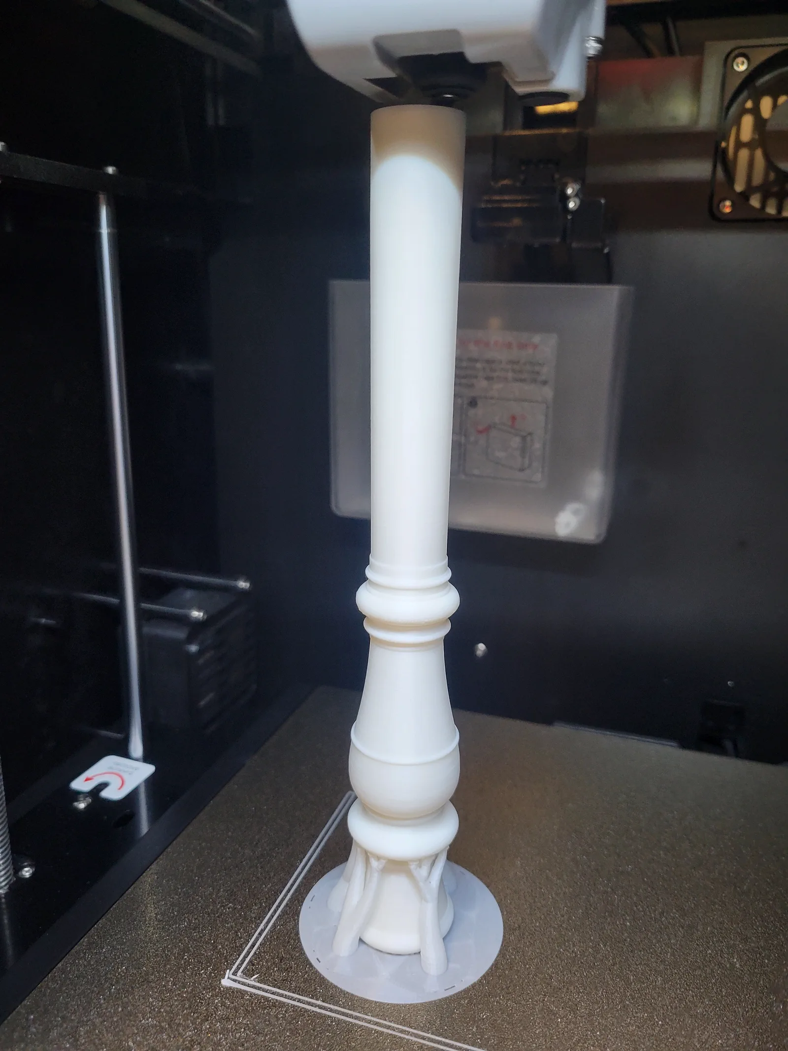 A recorder being 3D-printed